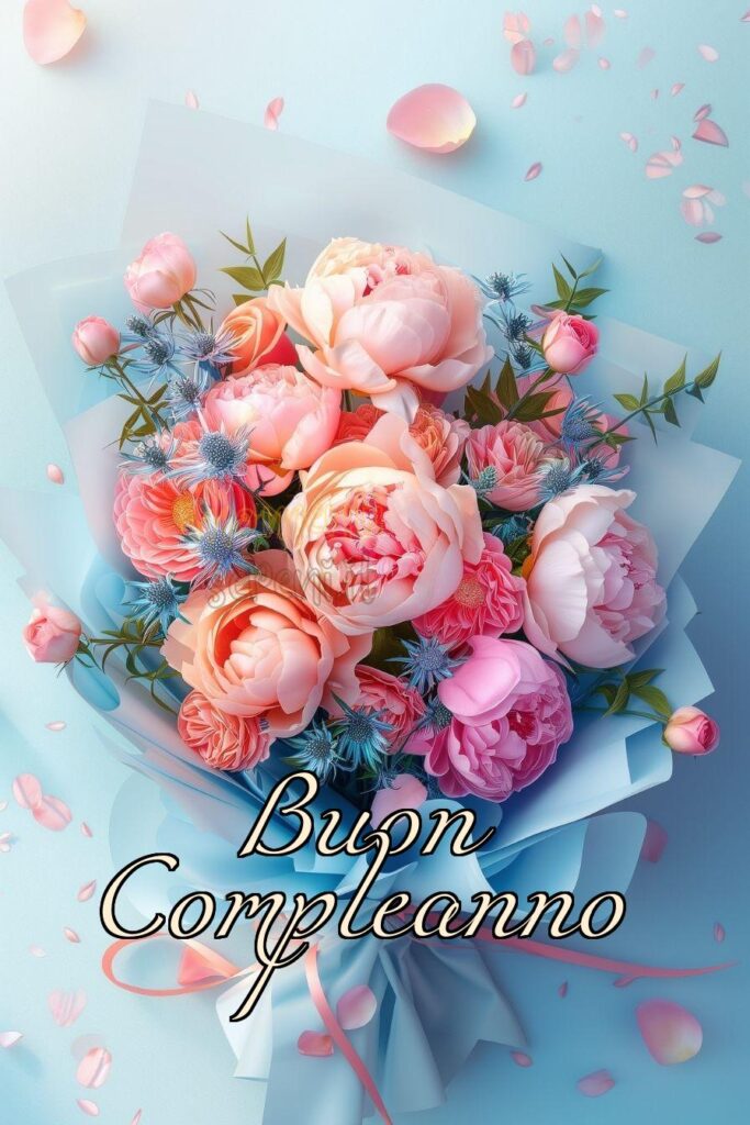 Buon Compleanno Fiori Eleganti